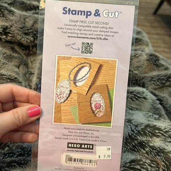 New Set of 2 thin metal die cuts and clear stamps for planner paper crafting - Picture 10 of 15